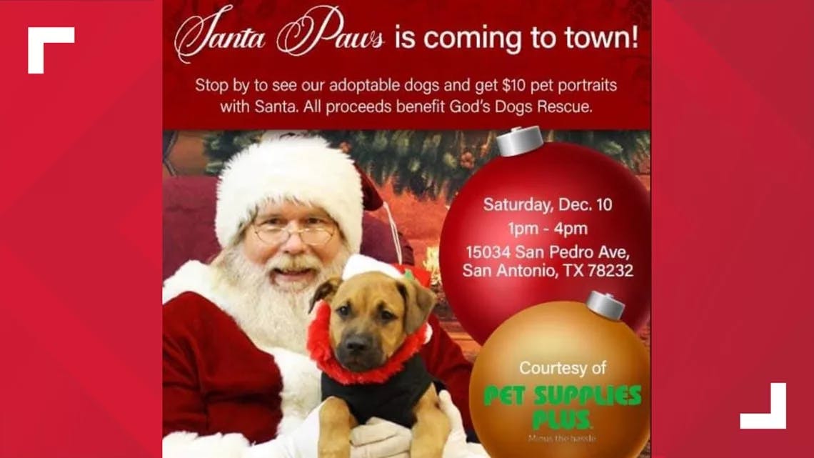 San Antonio pet owners will soon be able to have their dogs take photos with Santa Paws.