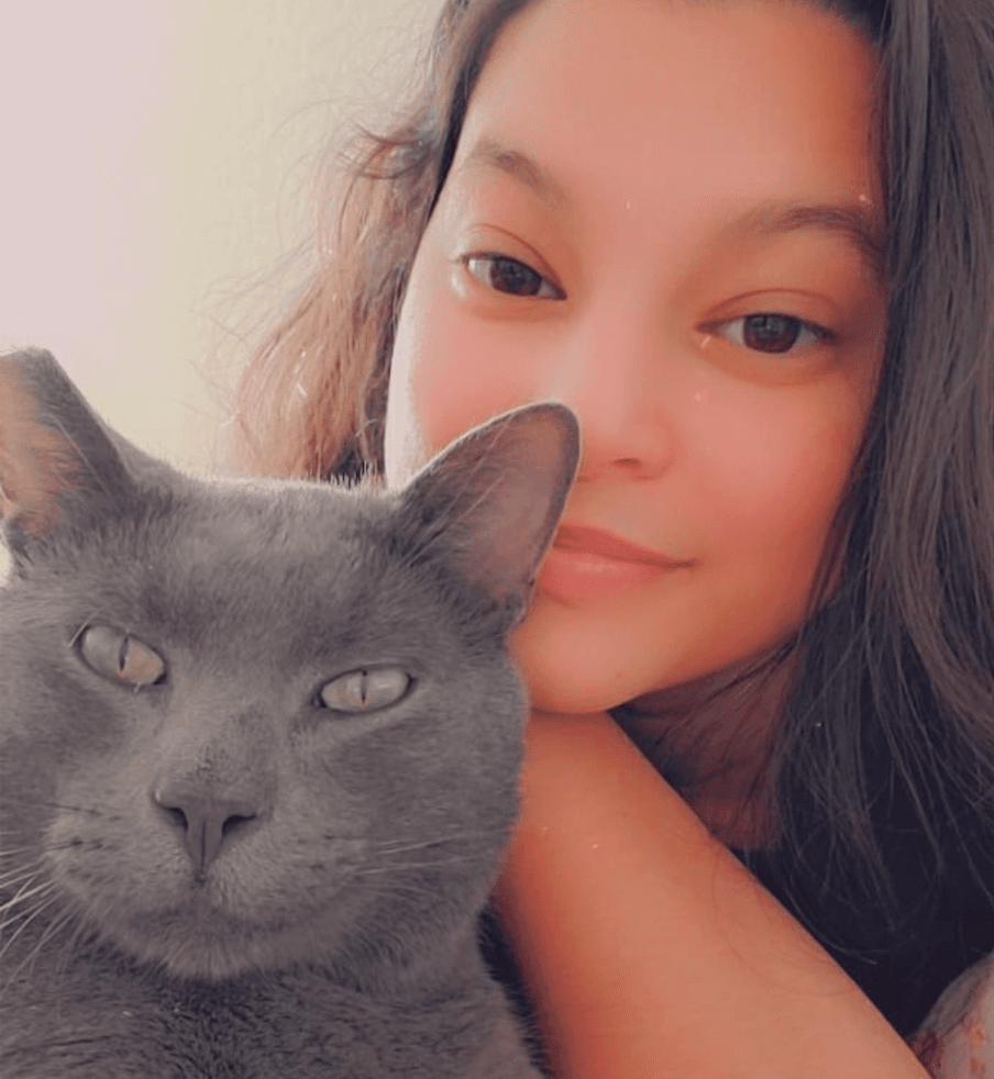 Vanessa Gutierrez and her kitty
