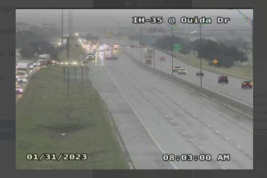 Texas Department of Transportation cameras show one of many reported slick roadways in the San Antonio area on Jan. 31. (Courtesy Texas Department of Transportation San Antonio)